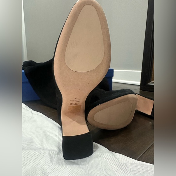 Stuart Weitzman Black Suede Kirstie 90 Over-the-knee Boots Size 7 - Picture 6 of 9